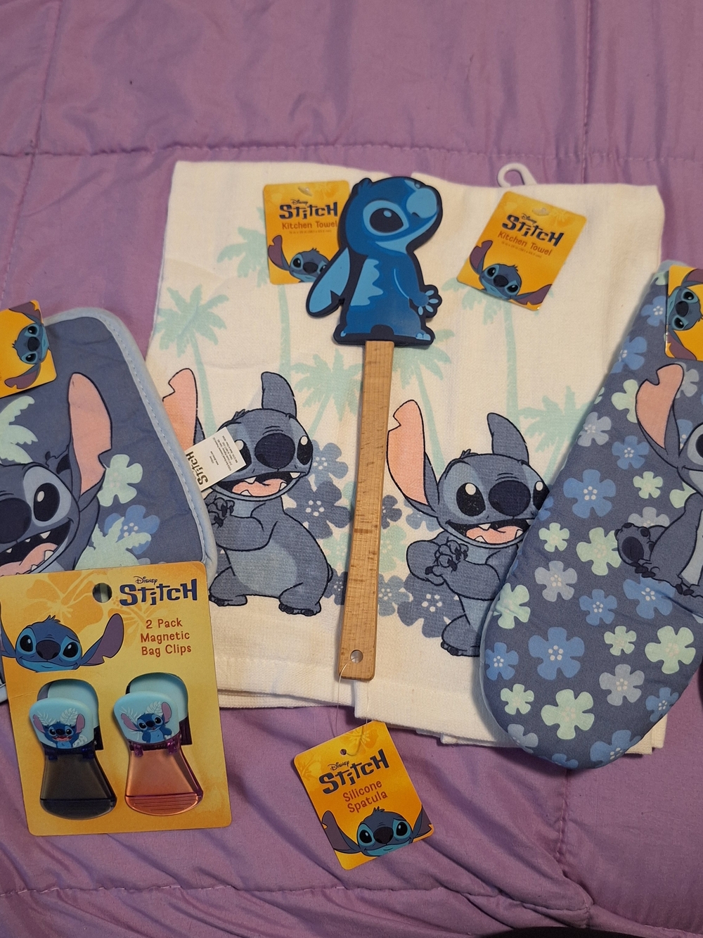 Disney Stitch Kitchen Towel & Oven Mitt Set - Blue